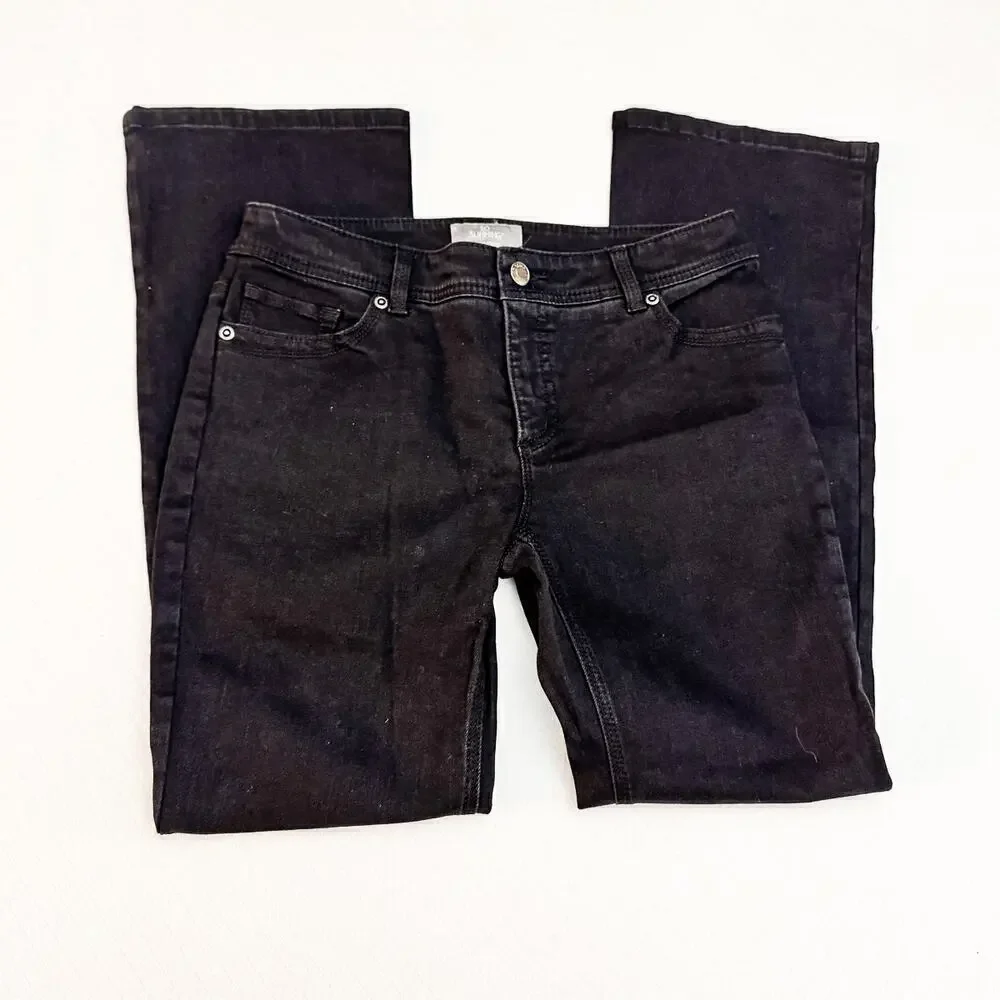 Chicos So Slimming Bootcut Black Denim Jeans Size 0 Short NWT
